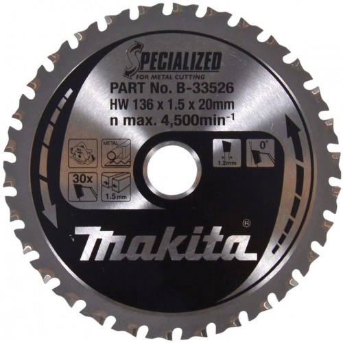 Makita B-33526 Tazcza tnąca, metal 136mmx20mmx30T
