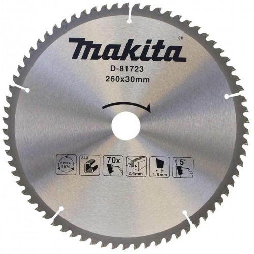 Makita D-81723 Tarcza pilarska TCT do aluminium 260 × 30 mm 70 Z =old D-73003 Makita D-81723 Tarcza pilarska TCT do aluminium 260 × 30 mm 70 Z =old D-73003
