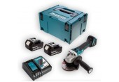 Makita DGA506RTJ Aku szlifierka kątowa 125mm Li-ion (2x18V/5,0Ah) Makpac