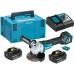 Makita DGA514RTJU Akum. szlifierka kątowa LXT 125mm, Li-ion (2x5,0Ah(18V) Makpac