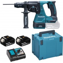 Makita DHR243RTJ Akum. młotowiertarka SDS-PLUS LXT 18V/2x 5,0Ah, Makpac
