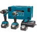 Makita DLX2180TJ1 Zestaw narzędzi akumulatorowych DHP484+DTD153 Li-ion LXT 18V/5,0Ah