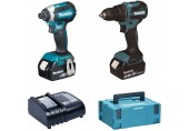 Makita DLX2535SJ Zestaw akumulatorowy DDF490 + DTD153 Li-ion LXT 18 V