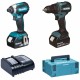 Makita DLX2535SJ Zestaw akumulatorowy DDF490 + DTD153 Li-ion LXT 18 V