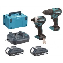 Makita DLX2580V01 Zestaw akumulatorowy DHP490+DTD158 Li-Ion LXT (2×2,0 Ah/18V), Makpac