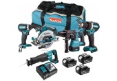 Makita DLX5032T Zestaw aku 18V DDF484, DTD153, DHS680, DJR187, DHR242, DC18RC, 3 x BL1850B