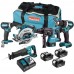 Makita DLX5032T Zestaw aku 18V DDF484, DTD153, DHS680, DJR187, DHR242, DC18RC, 3 x BL1850B