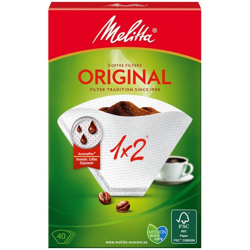 Melitta, oryginalne filtry do kawy 1x2 / 40 szt