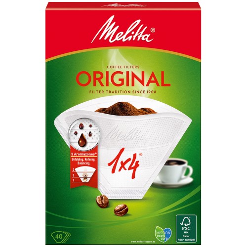 Melitta oryginalne filtry do kawy 1x4 / 40 szt