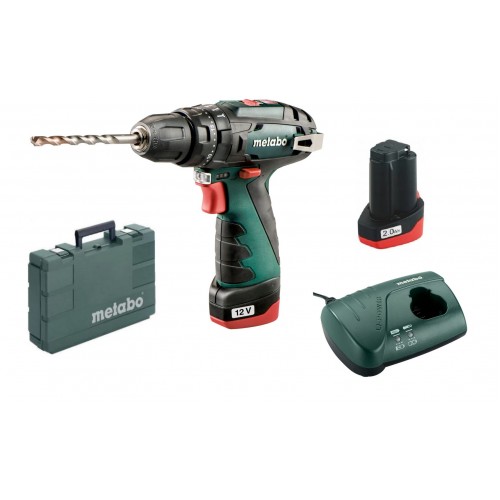 Metabo PowerMaxx SB Basic Akumulatorowa zakrętarka udarowa (2x2,0Ah/12V) 600385500