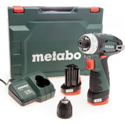 Metabo PowerMaxx BS Basic Wiertarko-wkrętarka akumulatorowa (12 V/2 x 2,0 Ah) 6009845000 Metabo PowerMaxx BS Basic Wiertarko-wkrętarka akumulatorowa (12 V/2 x 2,0 Ah) 6009845000