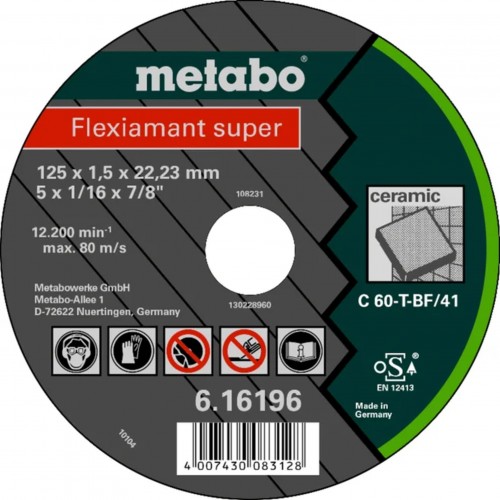 Metabo Flexiamant super 125x1,5x22,23 ceramika,TF41 616196000 Metabo Flexiamant super 125x1,5x22,23 ceramika,TF41 616196000