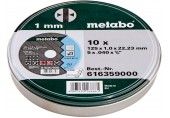 Metabo 10 tarcz tnących SP 125x1,0x22,23 Inox, TF 41 616359000
