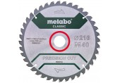 Metabo Brzeszczot Precision Cut Wood-Classic do drewna HW/CT 216x30, Z40 WZ 5° 628060000