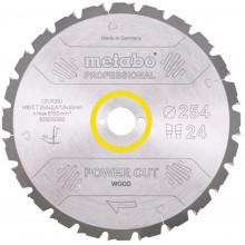 Metabo Piła tarczowa „power cut wood – professional”, 254x30, Z24 WZ 5° ujemny 628220000