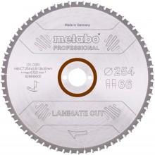 Metabo Piła tarczowa „laminate cut – professional”, 254x30 Z66 FZ/TZ 0° 628446000