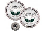 Metabo Zestaw: 2x tarcza diamentowa do cięcia 125x22,23mm, "UP"+1x nakrętka M14 628582000