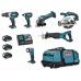 Makita DLX6011 Multi zestaw 18V Li-ion (DHP458Z+DSS610Z+DJR181Z+DTD146Z+DGA452Z+DML802Z)