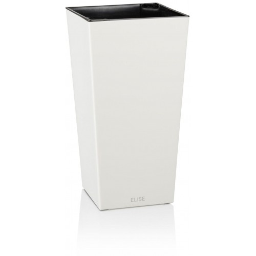 PLASTKON In-& Outdoor doniczka Elise z wiklinowym wzorem 20 cm biała