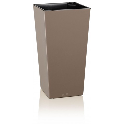 PLASTKON In-& Outdoor doniczka Elise z wiklinowym wzorem 30 cm taupe