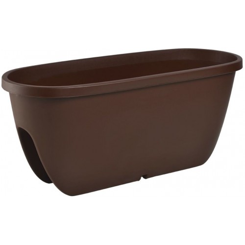 PLASTKON BALCONIA OVI Donica balkonowa na poręcz 60 cm brązowa