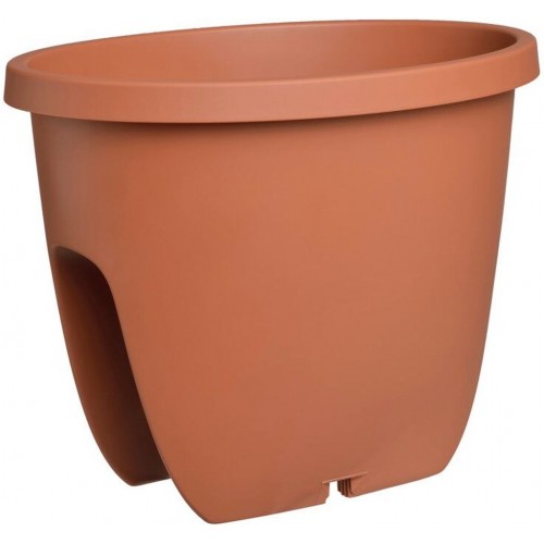 PLASTKON BALCONIA OVI Donica balkonowa na poręcz 30 cm terakota