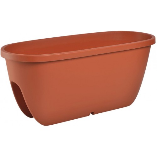 PLASTKON BALCONIA OVI Donica balkonowa na poręcz 60 cm terakota PLASTKON BALCONIA OVI Donica balkonowa na poręcz 60 cm terakota