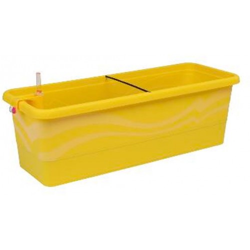 PLASTKON Samozalewająca skrzynka balkonowa Smart System Gardenie 40 cm żółta PLASTKON Samozalewająca skrzynka balkonowa Smart System Gardenie 40 cm żółta