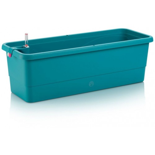 PLASTKON Samozalewająca skrzynka balkonowa Smart System Gardenie 80 cm turkus