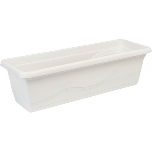 PLASTKON Doniczka balkonowa Extra Flor 80 cm biała PLASTKON Doniczka balkonowa Extra Flor 80 cm biała