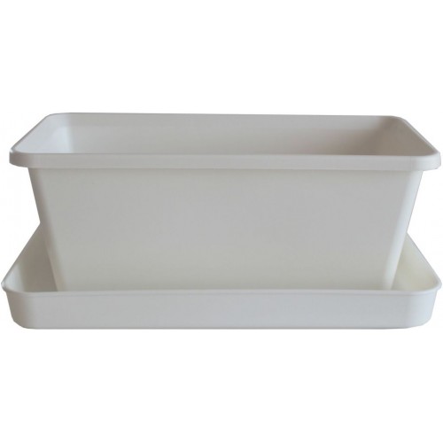 PLASTKON Doniczka small window 20 cm biała 41105330 PLASTKON Doniczka small window 20 cm biała 41105330