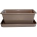 PLASTKON Doniczka small window 20 cm taupe 411053372