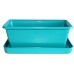 PLASTKON Doniczka small window 20 cm turkus 411053373