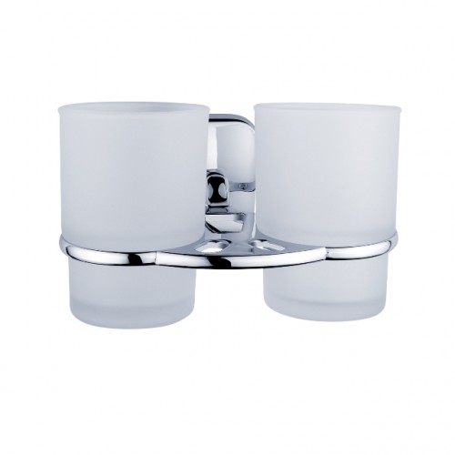 NIMCO SIMONA Podwójny uchwyt z kubkami, szkło matowe SI7258D-C-26