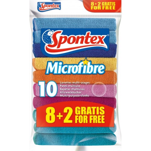 Spontex Ścierka Microfibre 8+2szt