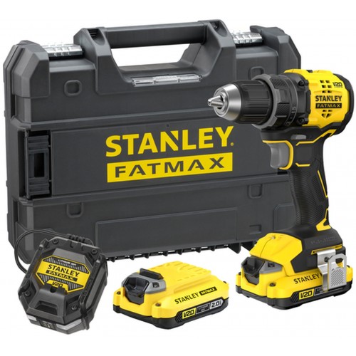 Stanley SFMCD714D2T FatMax V20 Bezszczotkowa wiertarko-wkrętarka (65Nm/18V/2x2,0Ah) Stanley SFMCD714D2T FatMax V20 Bezszczotkowa wiertarko-wkrętarka (65Nm/18V/2x2,0Ah)