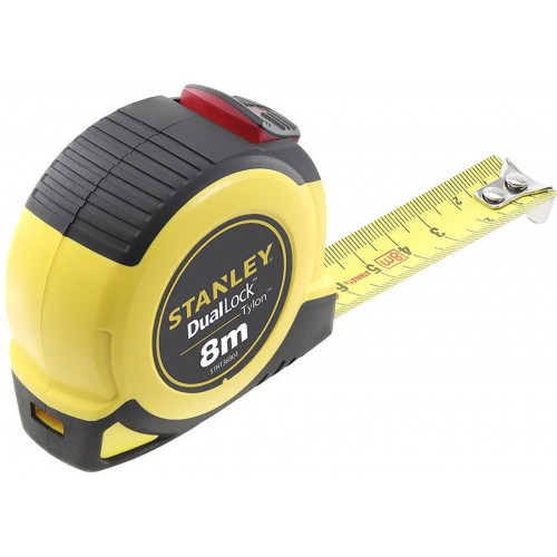 Stanley STHT36804-0 Tylon Dual Lock Miara zwijana 8m/25mm Stanley STHT36804-0 Tylon Dual Lock Miara zwijana 8m/25mm