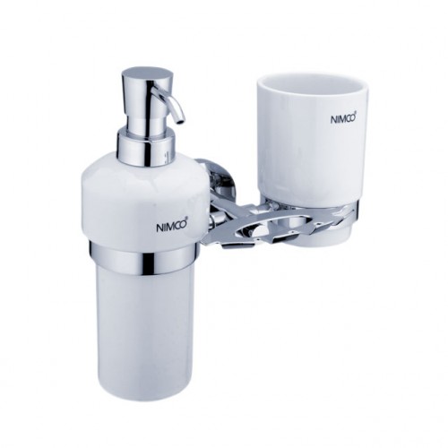 NIMCO UNIX Uchwyt dozownika 200 ml, szczoteczek i kubka, ceramika UN 1305731K-26