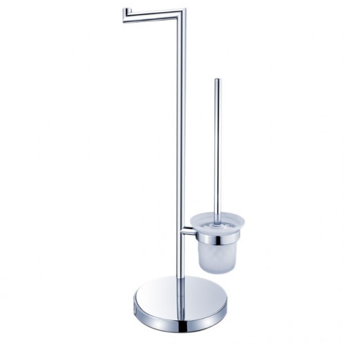 NIMCO UNIX Zestaw szczotki i uchwytu na papier toaletowy, chrom/szkło mrożone UN 13095C-26