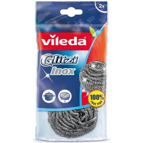 VILEDA Glitzi Spiral INOX Zmywak stalowy 2 szt. 101505 VILEDA Glitzi Spiral INOX Zmywak stalowy 2 szt. 101505