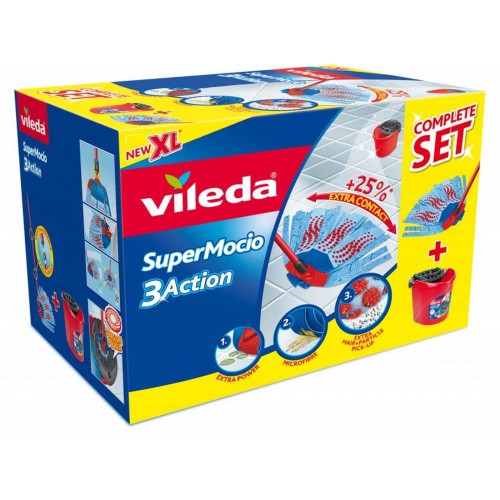 VILEDA Mop Supermocio Completo 3 Action Box 137579