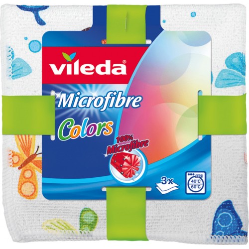 VILEDA Ściereczka mikrofibra Colors 3 szt. 153015