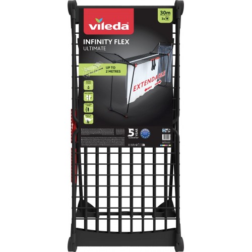 VILEDA Infinity Flex suszarka na pranie czarny 178872 VILEDA Infinity Flex suszarka na pranie czarny 178872