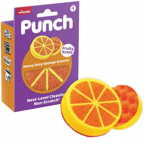VILEDA PUNCH Mocny zmywak Pomarańcza 1 szt. 180758 VILEDA PUNCH Mocny zmywak Pomarańcza 1 szt. 180758