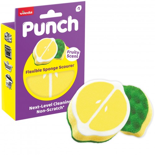 VILEDA PUNCH Elastyczny zmywak Cytryna 1 szt. 182804 VILEDA PUNCH Elastyczny zmywak Cytryna 1 szt. 182804