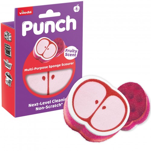 VILEDA PUNCH Uniwersalny zmywak Jabłko 1 szt. 182810 VILEDA PUNCH Uniwersalny zmywak Jabłko 1 szt. 182810