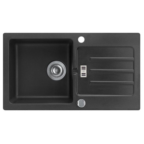 ALVEUS VICTORIA 30 Zlewozmywak granitowy, 770 x 430 mm, czarny