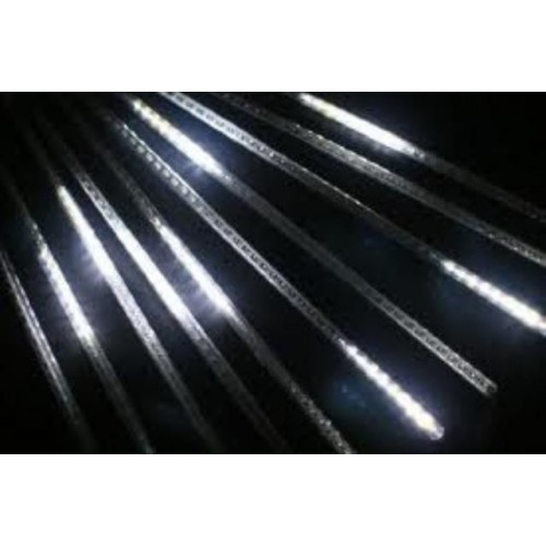 Lampki świąteczne, 10 rurek, światło białe IP44 VS476