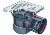 ACO Junior Kratka odpływowa DN 100, ruszt szczelinowy z ABS 2130.00.77