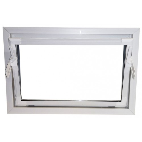 OUTLET ACO Okno do pomieszczen niemieszkalnych IZO szkło 100 x 60 cm białe F1032 OTWIERANE